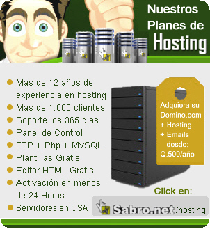 El mejor servicio de Hosting en Guatemala por un quetzal al dia