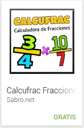 Android APP Calcufrac calculadora De Fracciones
