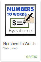 Android APP to Convert Numbers to Words, App para escribir numeros en ingles