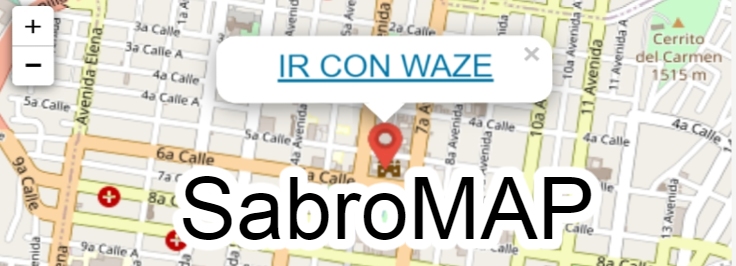 SABROMAP Widget HTML Para mostrar mapas dinámicos, responsivos y acercablesen su sitio wen
